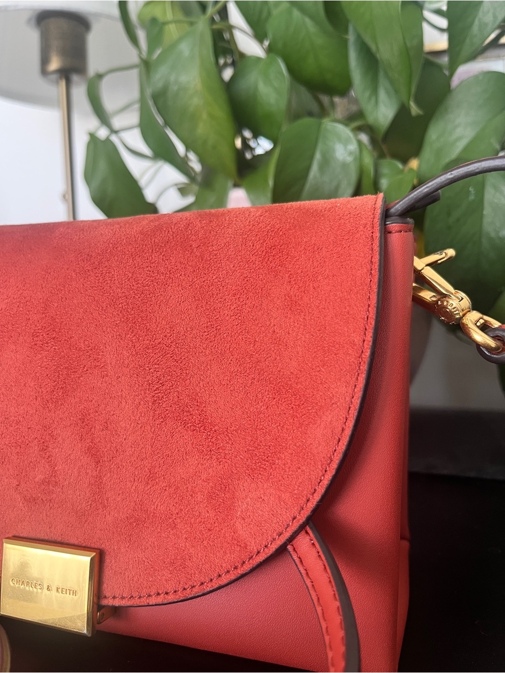 Charles & Keith Orange Crossbody Bag / Clutch